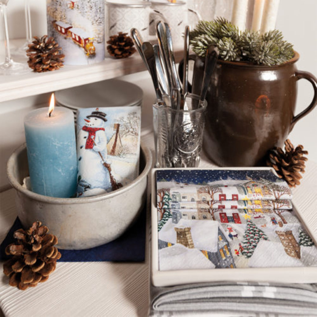 Special - 2 for 1, Paper Napkins 33cm, Village Story *ETA Nov image 2